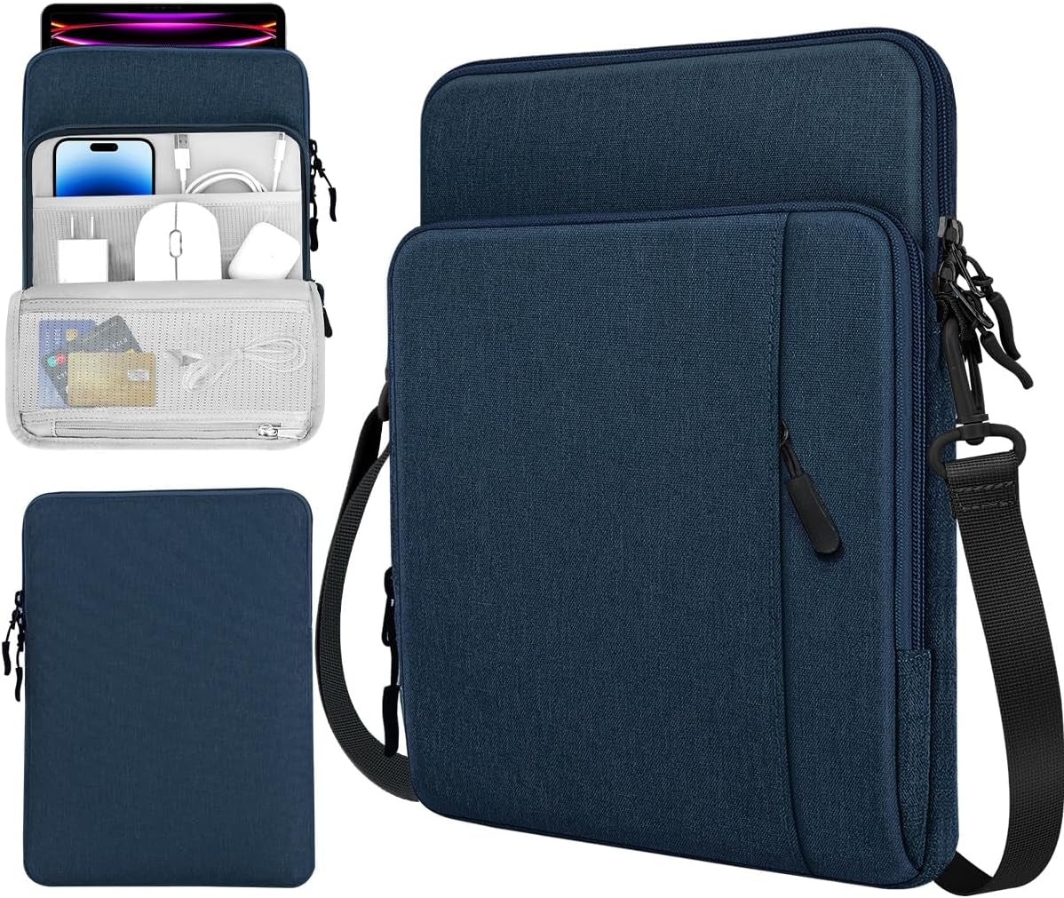 13.3-14 Inch Laptop Sleeve Carrying Bag with Pockets for Ipad Air 13 Inch 2024,Ipad Pro 13 Inch 2024,Macbook Air 2022-2018,Macbook Pro M2/M2/M1 Pro/M1 Max,Galaxy Tab S9+/S8+ 12.4",Pink